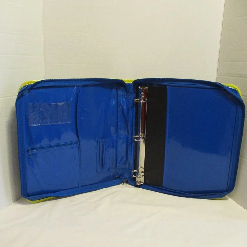 Nintendo Pokemon Large 12x9x4 Yellow Blue White Vintage 2000 Zip Paper Keeper